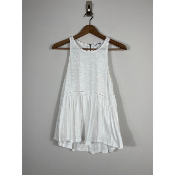 Express White Sleeveless Peplum Tank Top Size Small - Picture 1 of 6